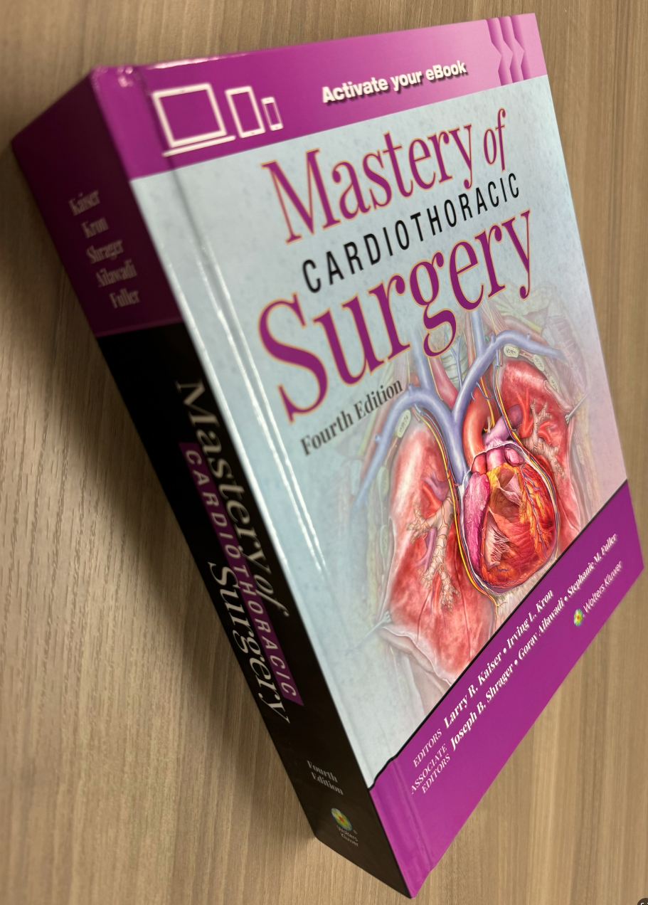 世界で最も購読されている胸部外科手術書の一つ「Mastery of Cardiothoracic Surgery」のChapter-８を当科が執筆しました。